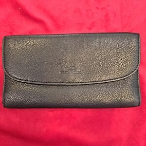Coach Black Pebbled Leather Wallet